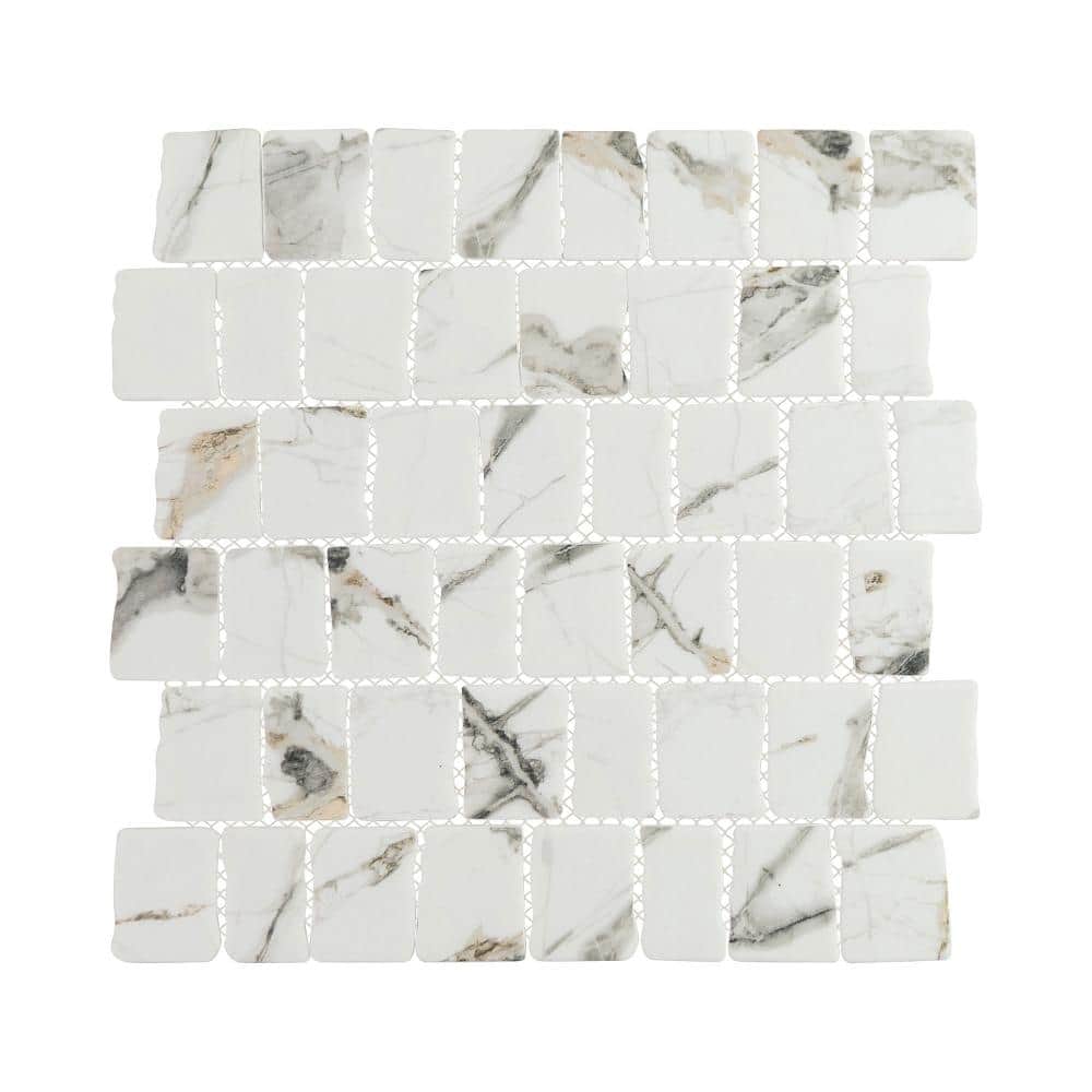 Graeco-Roman Byzantine Matte Stone Look Recycled Glass Mosaic Wall Tile (4.8 sq. ft./Case) price history on PriceWatchPro