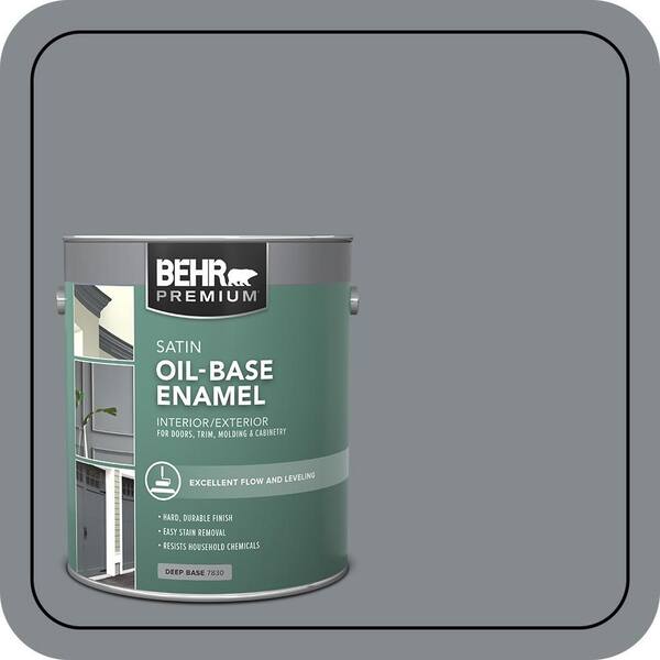 BEHR 1 gal. #PPU26-21 Overcast Oil-Base Semi-Gloss Enamel Interior ...