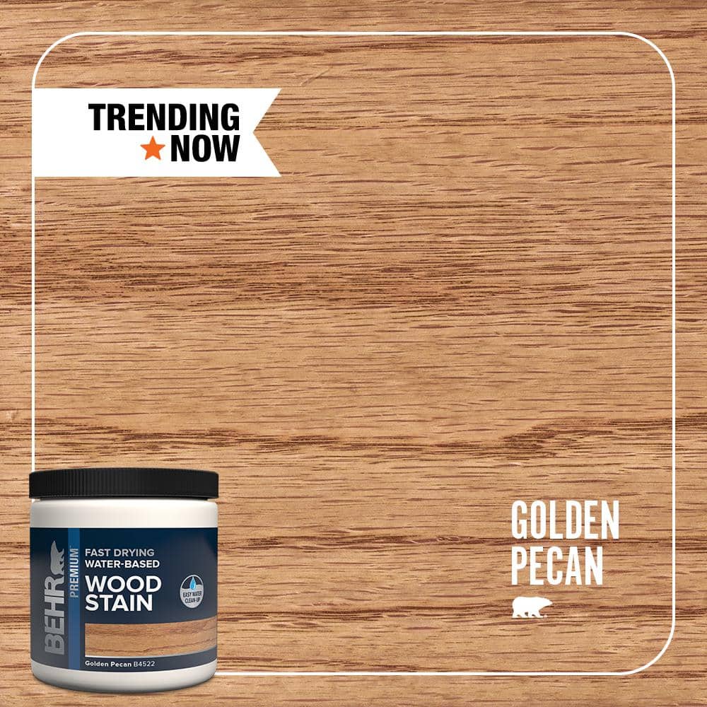 8 oz. #TIS-522 Golden Pecan Transparent Water-Based Fast Drying Interior Wo