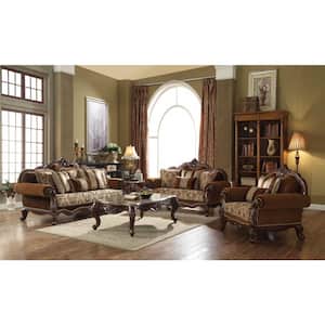 Amelia 44 in. Brown Velvet Club Chair with Removable Cushions