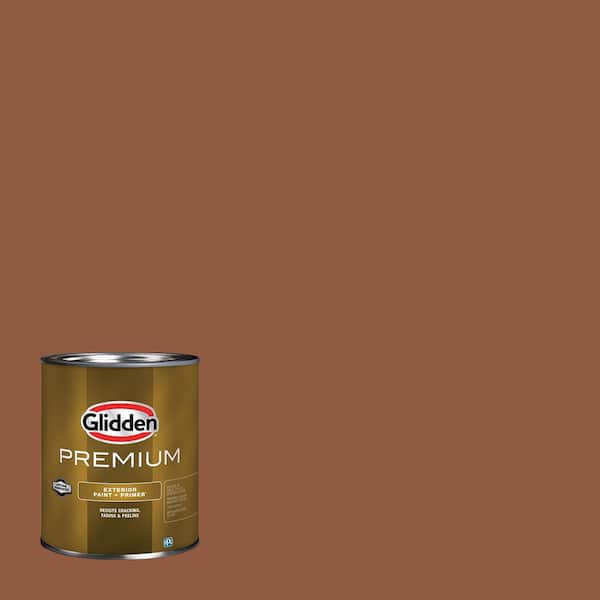 Glidden Premium 1 qt. PPG1068-7 Spiced Cider Semi-Gloss Exterior Latex Paint