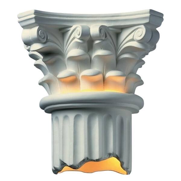 Filament Design Leonidas 1-Light Wall Paintable Ceramic Bisque Incandescent Sconce