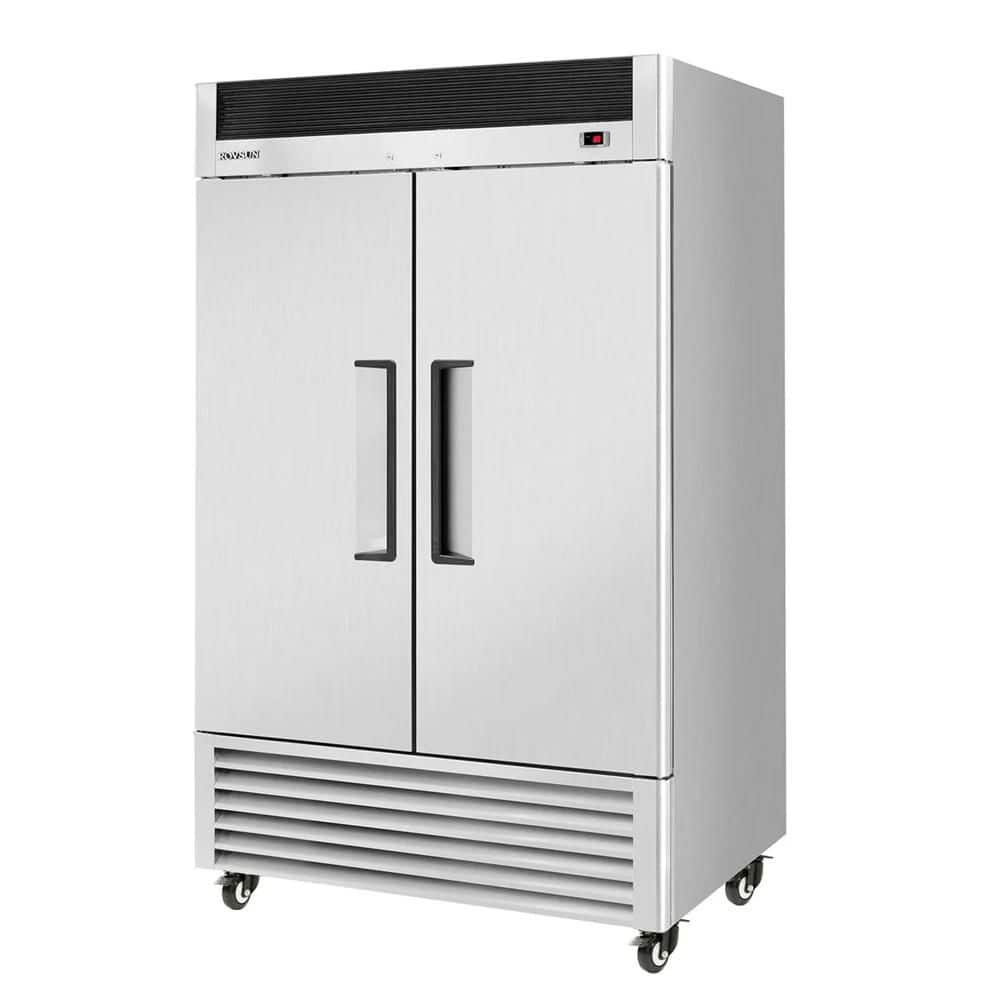 Winado 54 in. 49 cu. Ft. Auto Defrost Commercial 2 Door Upright Freezer in Stainless