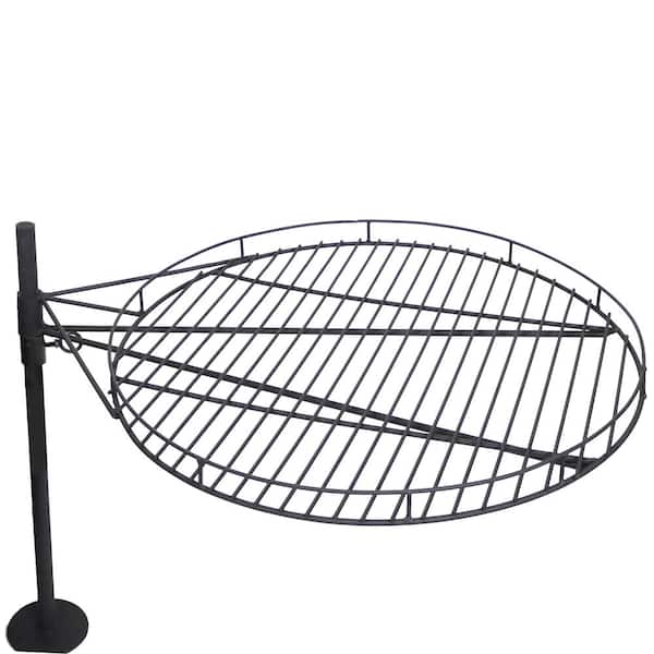 Round Steel Wood Burning Fire Pit, Round Fire Pit Wood Grate