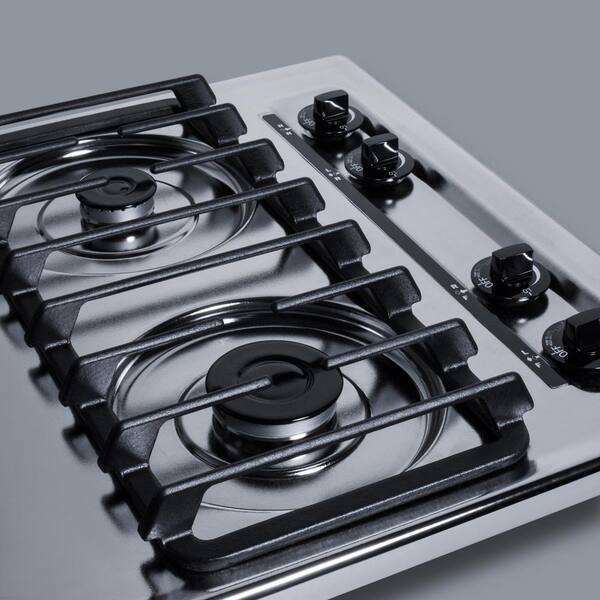 Summit Appliance 30-in 4 Burners Coil Stainless Steel Electric Cooktop in  the Electric Cooktops department at