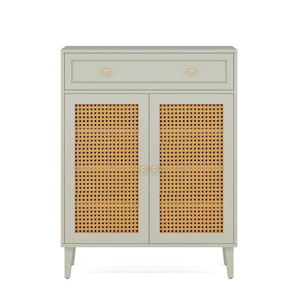 BYBLIGHT Ahlivia Mint Green 43.7 in. H Storage Cabinet with 4-Adjustable Shelves