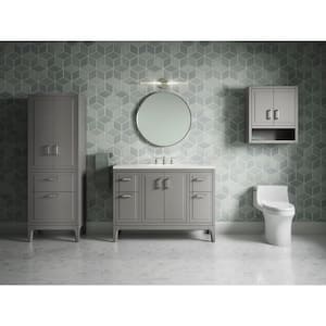 Seer 48 in. W x 18 in. D x 36 in. H Single Sink Freestanding Bath Vanity in Mohair Grey with Quartz Top