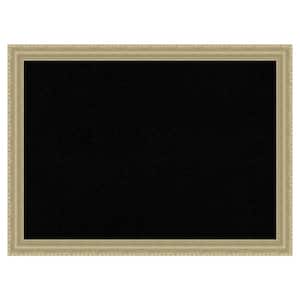 Champagne Teardrop Wood Framed Black Corkboard 31 in. W. x 23 in. Bulletin Board Memo Board