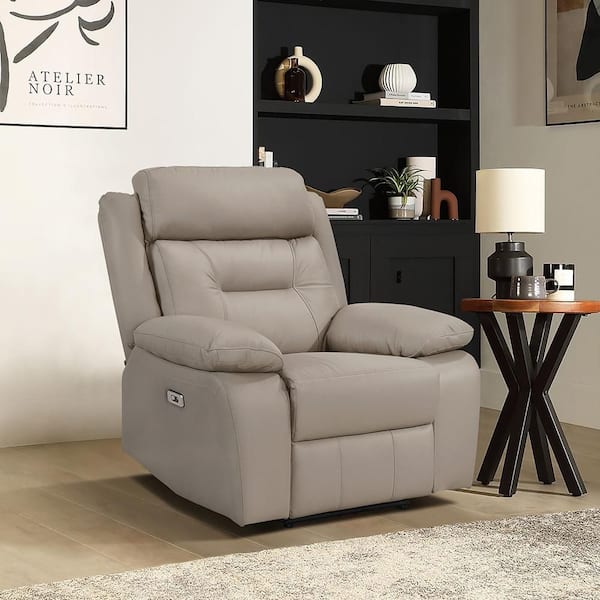 Emillia Latte Leather Power Reclining Chair