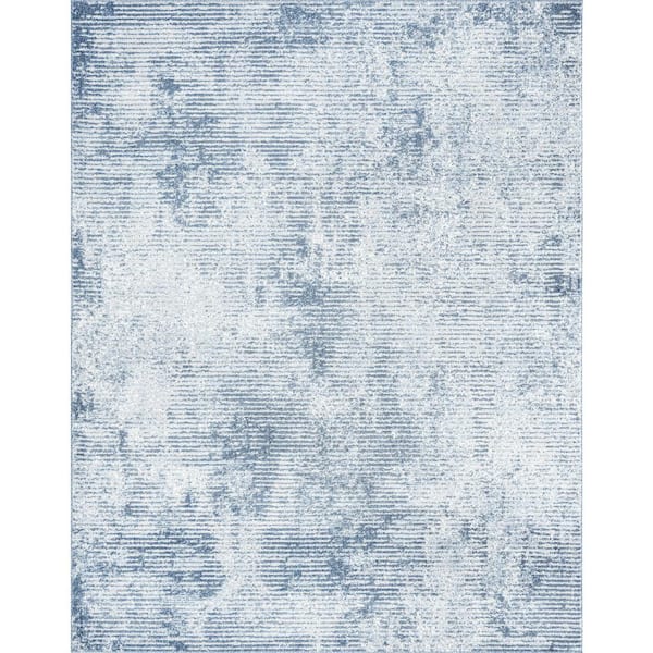 Tayse Rugs Maya Abstract Blue 8 ft. x 10 ft. Indoor Area Rug