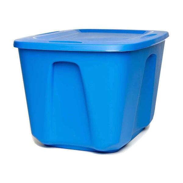 HOMZ 18 gal. Plastic Storage Bin, 8-Pack, Blue - Yahoo Shopping