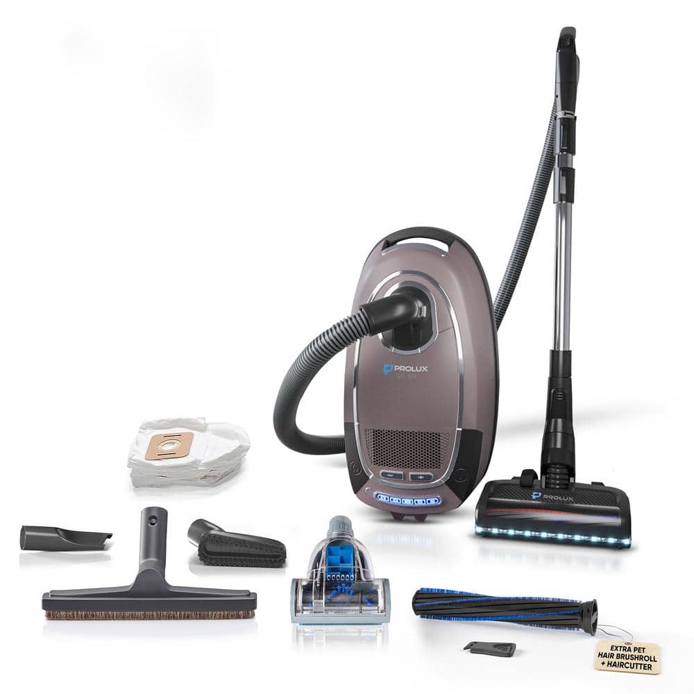 Prolux QX60 Bagged Corded HEPA Multisurface Brown Canister Vacuum ...