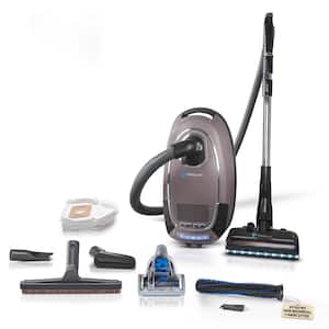 QX60 Bagged Corded HEPA Multisurface Brown Canister Vacuum Cleaner with Wessel Werk EBK250 Power Nozzle
