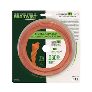 Universal Fit 0.080 in. x 175 ft. Evo-Twist Trimmer Line for Gas, Corded and Cordless String Grass Trimmer/Lawn Edger