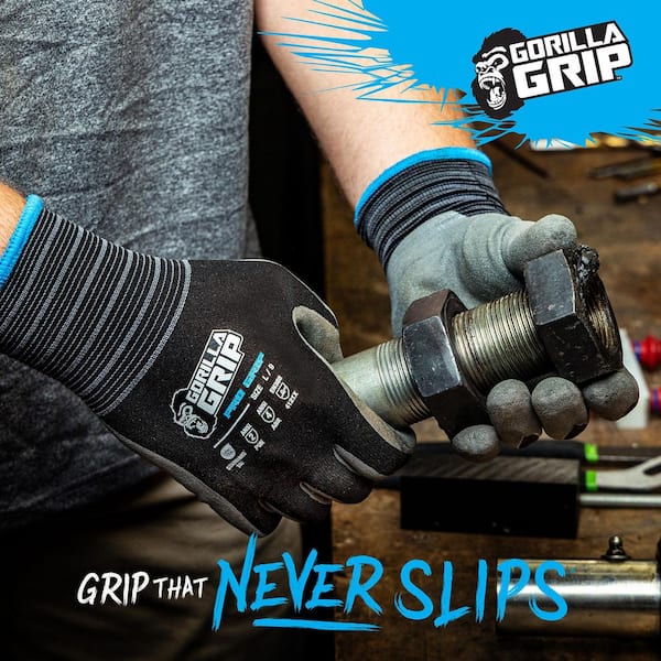 GORILLA GRIP Large Pro Grip Outdoor and Work Glove 63972-72 - The