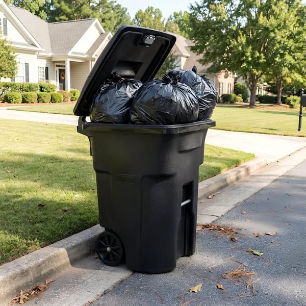 Toter 96-Gal. Black Bear-Tight Wheeled Trash Can 25B96-01BKS - The