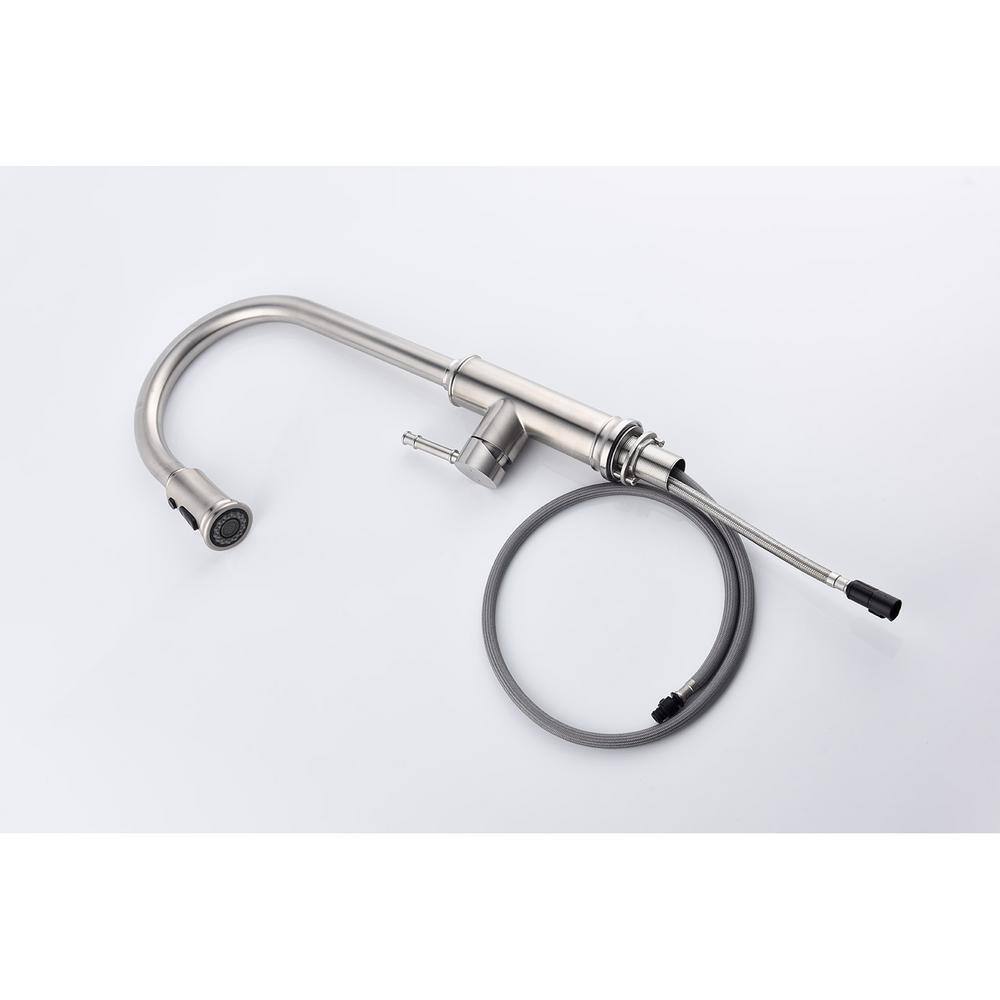 Brushed Nickel Single Handle Pull Down Kitchen Faucet