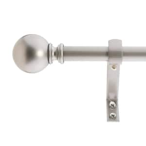 5/8" Classic Ball Curtain Rod 48-86" Dark Nickel