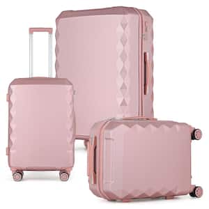 Port Victoria Nested Hardside Luggage Set in Luxury Rosegold, 3 Piece - TSA Compliant