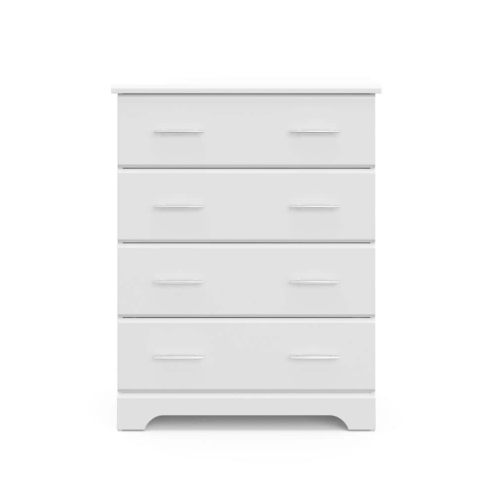 White GREENGUARD Certified 4-Drawer Nursery Dresser