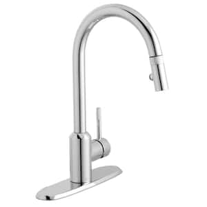 Axel Single-Handle Pull-Down Sprayer Kitchen Faucet in Polished Chrome