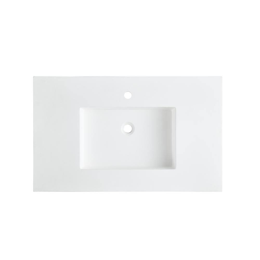 Brushed Nickel and Glossy White Glass Console Sink