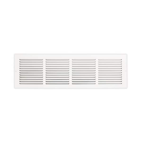 24 in. x 6 in. Steel Return Air Grille in White