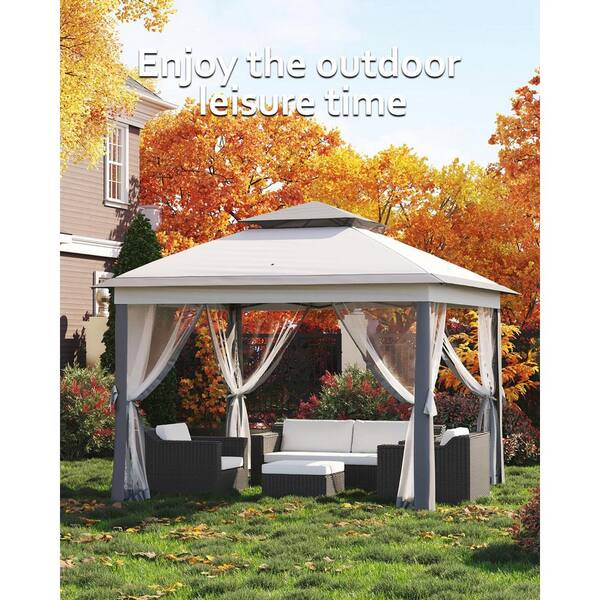 Garvee 11 ft. x 11 ft. Soft Top Instant Pop Up Gazebo Canopy