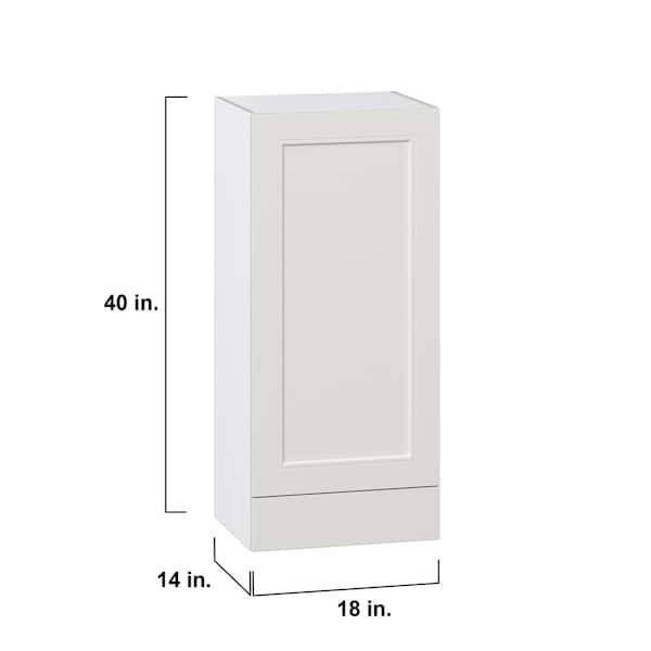 J COLLECTION 36 in. W x 40 in. H x 14 in. D Littleton Painted Gray Recessed Assembled Wall Kitchen Cabinet