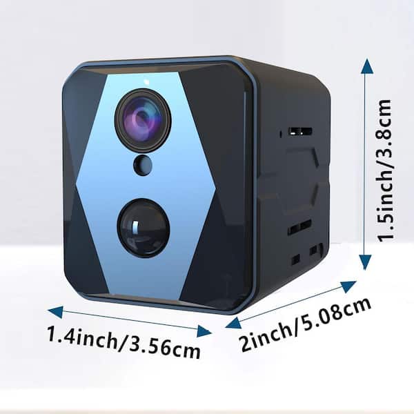 Ahfiwaso Wireless Smart Indoor Battery Operated 2K HD Security Camera Color Night Vision, Cloud SD Storage and 100-Day Standby