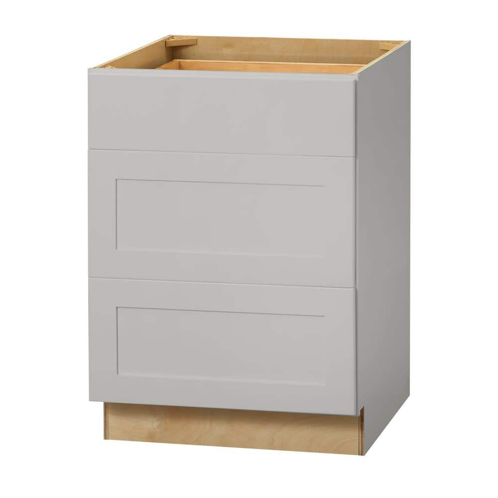 Hampton Bay Avondale 36 in. W x 24 in. D x 34.5 in. H Ready to Assemble  Plywood Shaker Drawer Base Kitchen Cabinet in Alpine White DB36 - The Home  Depot