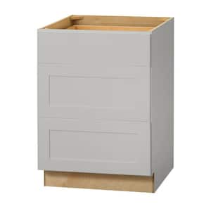 Avondale 24 in. W x 24 in. D x 34.5 in. H Ready to Assemble Plywood Shaker Drawer Base Kitchen Cabinet in Dove Gray