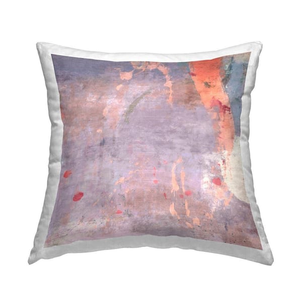 Stupell Industries Purple Brushed Abstract Purple Abstract Polyester 18 in. x 18 in. Throw Pillow