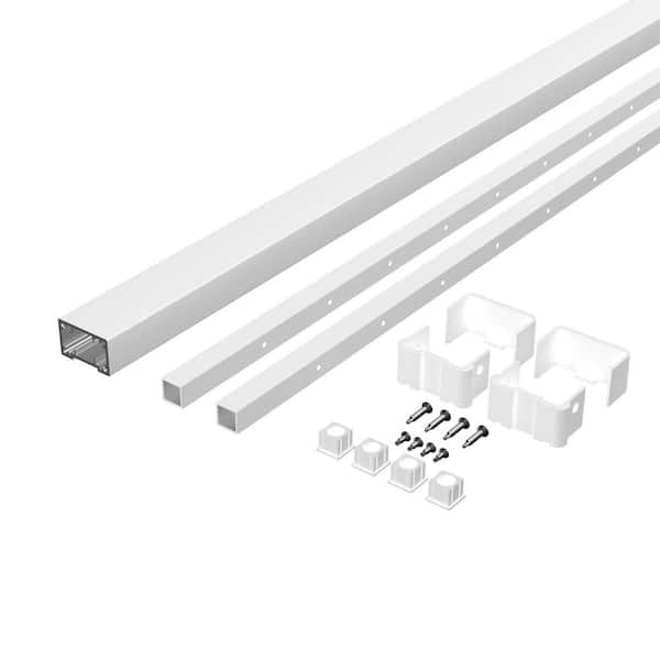 Cable Rail 36 in. x 8 ft. Textured White Aluminum Rectangular Top for Cable Railing System