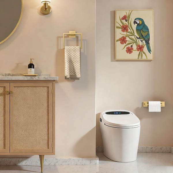 2-Piece Bath Hardware Set with Mounting Hardware in Brushed Gold