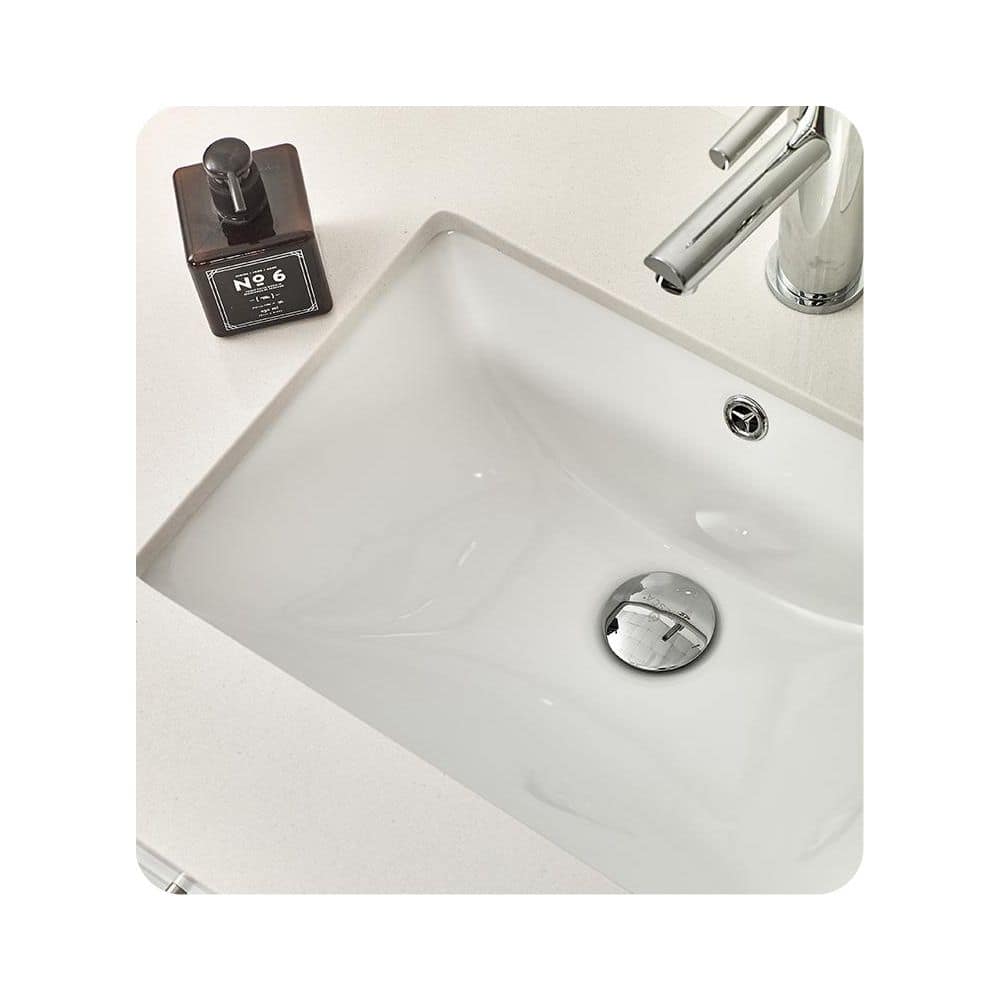 White Quartz Stone Wall Mounted Vanity Set with Medicine Cabinet