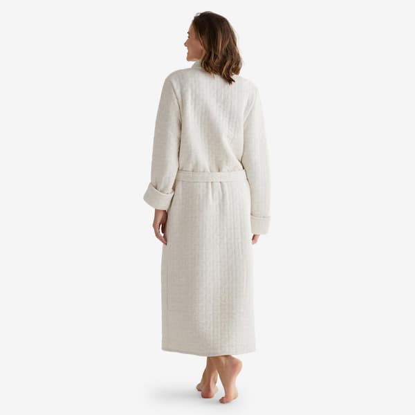 Womens Long Robe Soft Plush Plus Size Sleepwear Men's Winter Warm Comfy Full  Length Big and Tall Bathrobe,Gray Female,XL(80 at Amazon Women's Clothing  store