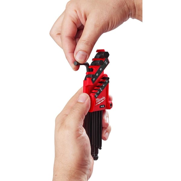 Milwaukee Ball End Metric L- Key Set (9-Piece) 48-22-2186 - The