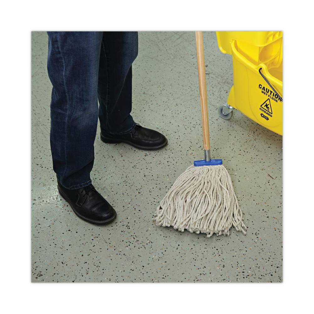 16oz White Cotton Cut-End Lie-Flat Wet Mop Head