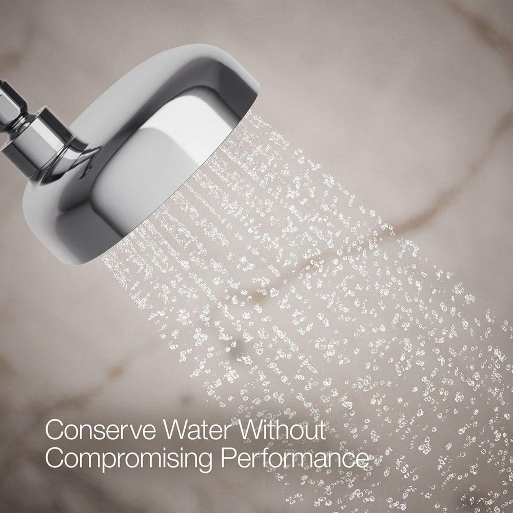 Chrome Oval Multifunction Wall Mounted Showerhead