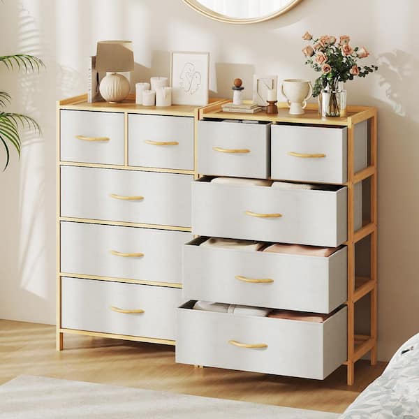 Gymax 5-Drawer Bamboo Chest of Drawers Storage Organizer Unit for Entryway Living Room Gymax 5-Drawer Bamboo Chest of Drawers Storage Organizer Unit for Entryway Living Room