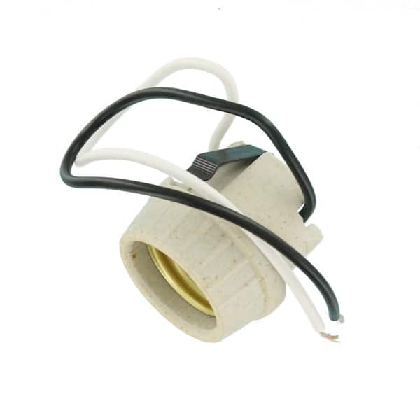 Leviton 660W Medium Base with Brass Screw Shell Porcelain