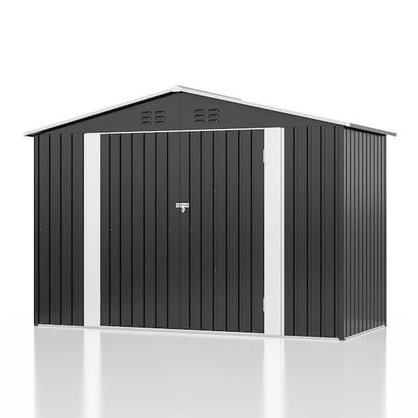 9 ft. W x 4 ft. D Metal Storage Shed with Lockable Doors and Ventilation(36 sq. ft.)