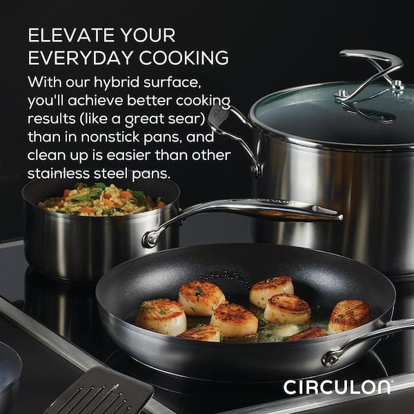 Circulon Clad Stainless Steel Frying Pan/Skillet with Hybrid