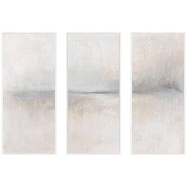 3 Piece Sylvie "Moment Abstract Landscape Panel" by Naomi Hink NLS Design Abstract Framed Art Print Set 40 in. x 18 in.