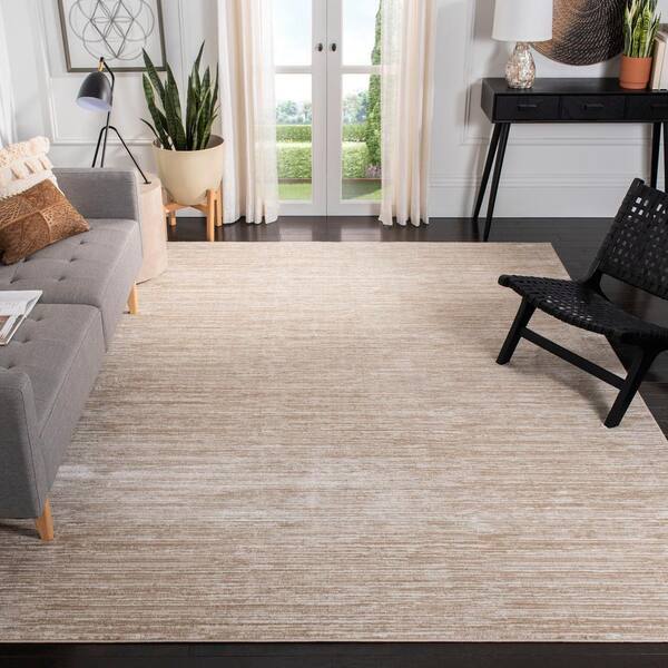 Vision 12 ft. x 18 ft. Cream Solid Marle Area Rug
