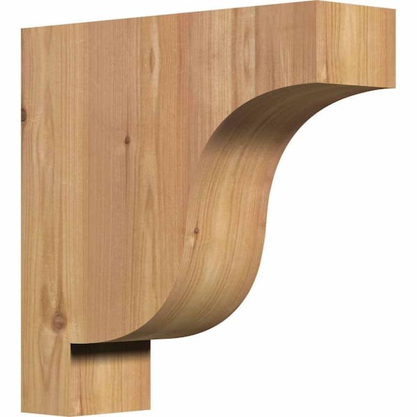Ekena Millwork 3-1/2 in. x 12 in. x 12 in. Western Red Cedar Newport Smooth Corbel