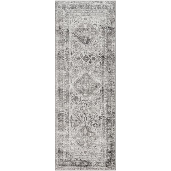 Havana Grey Traditional 3 ft. x 14 ft. Runner Indoor Area Rug