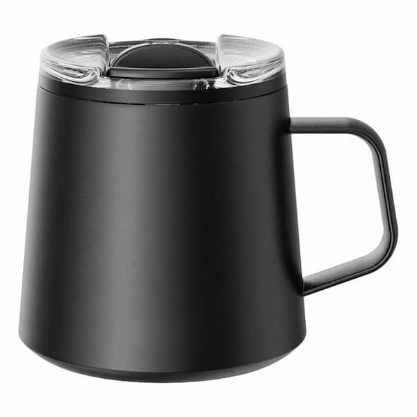 Stainless Steel 12 oz Insulated Coffee Mug with Handle, Ceramic