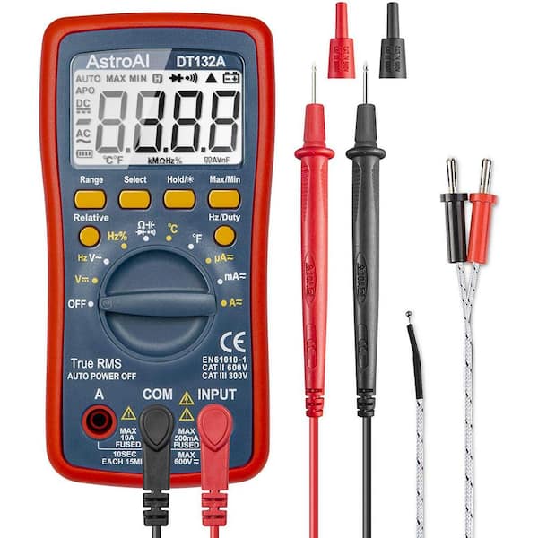Digital Multimeter TRMS 4000 Counts Volt Meter Manual and Auto Ranging
